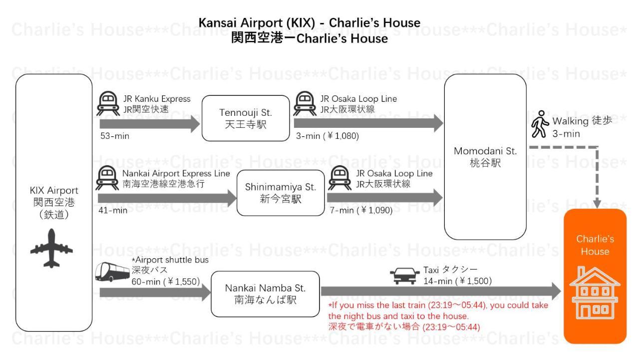 오사카 Charlie'S House 아파트 외부 사진